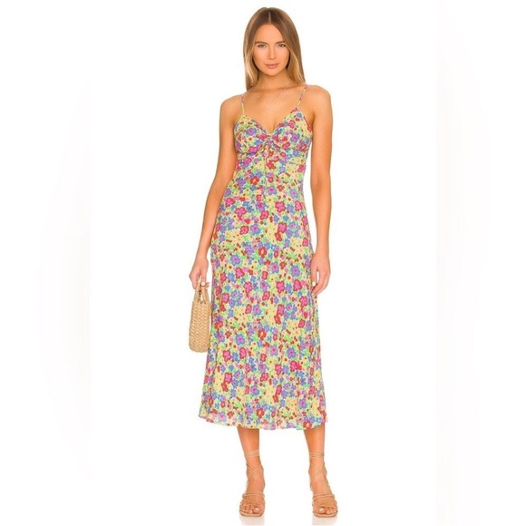 NWT Anthropologie Faithfull the Brand Shayna Midi Dress in La Fortuna Floral M - Picture 1 of 16